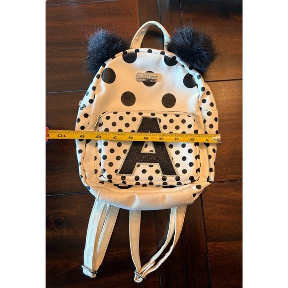 A Signature Justice Kids Backpack With Polka Dots & Furry Ears - Picture 13 of 14